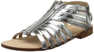 Madison Harding Women's Pygar Gladiator Sandal SILVER SIZE 7.5 7 1/2